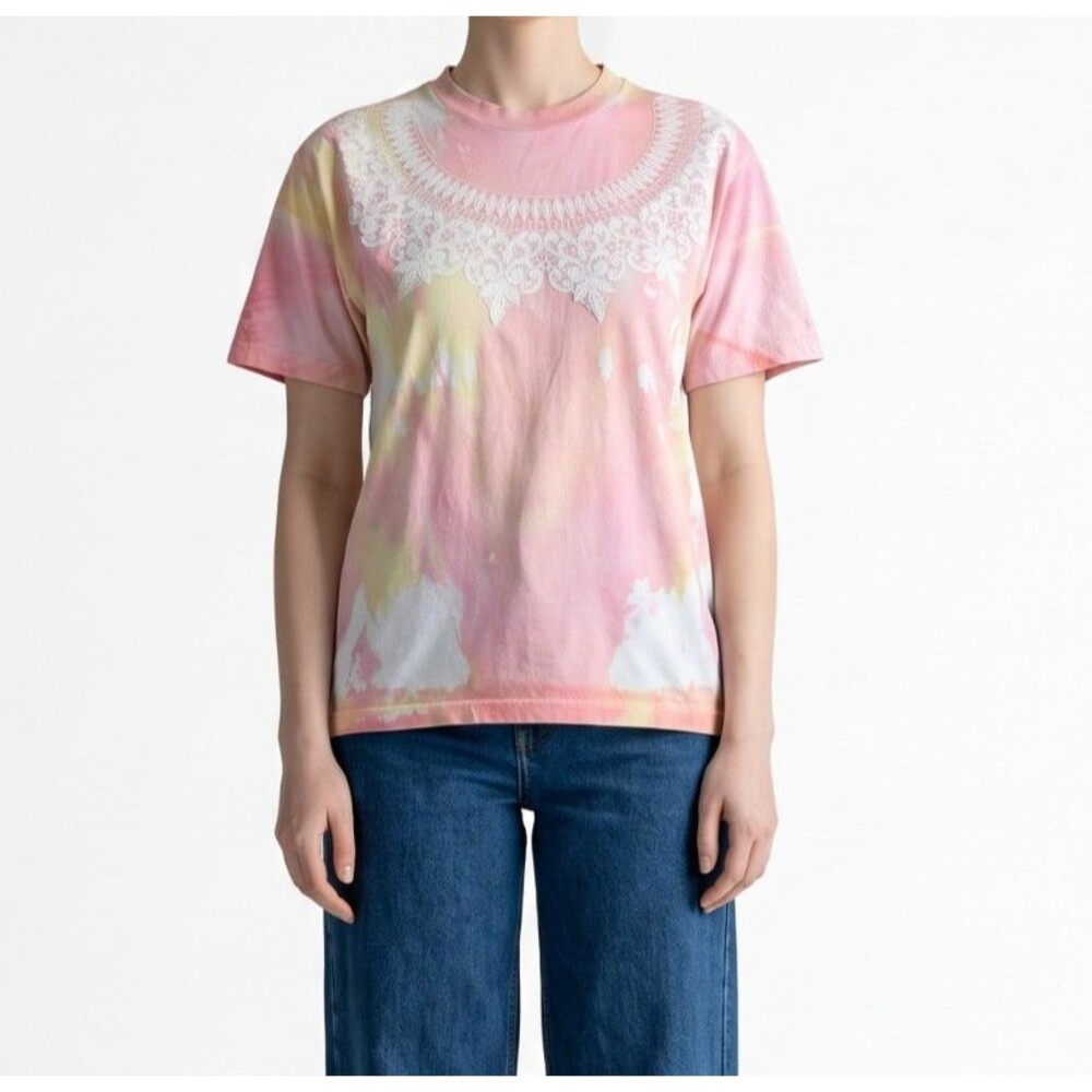 90s Land N Sea Tie Dye T-shirt XL USA Single Stitch Grandmacore Glitter Graphic